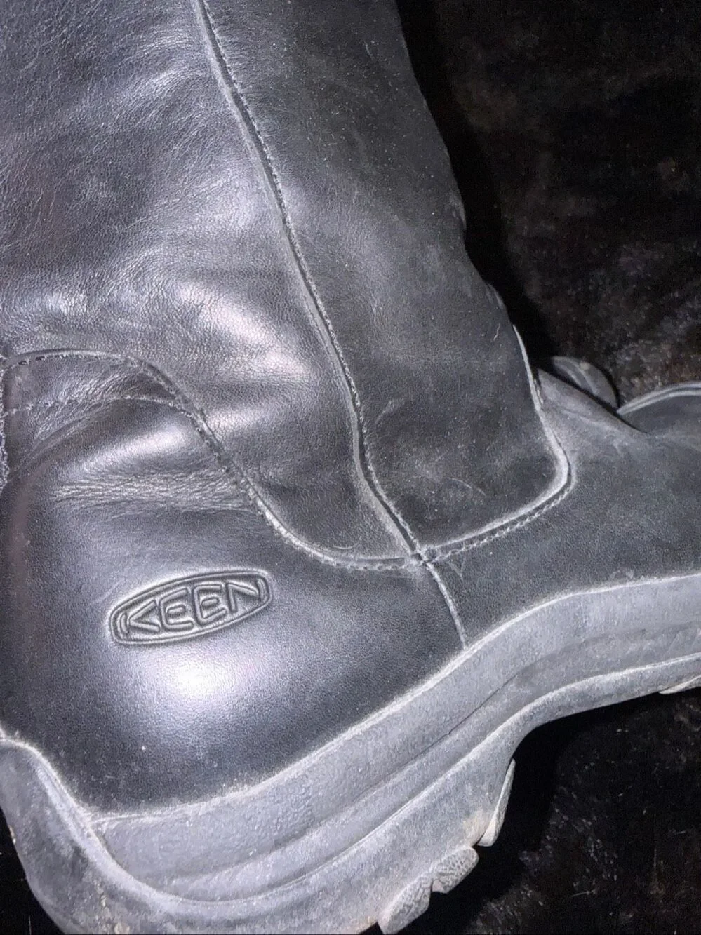 Keen Dry Tall Knee High Black Leather Boots Women's Size 10 53019